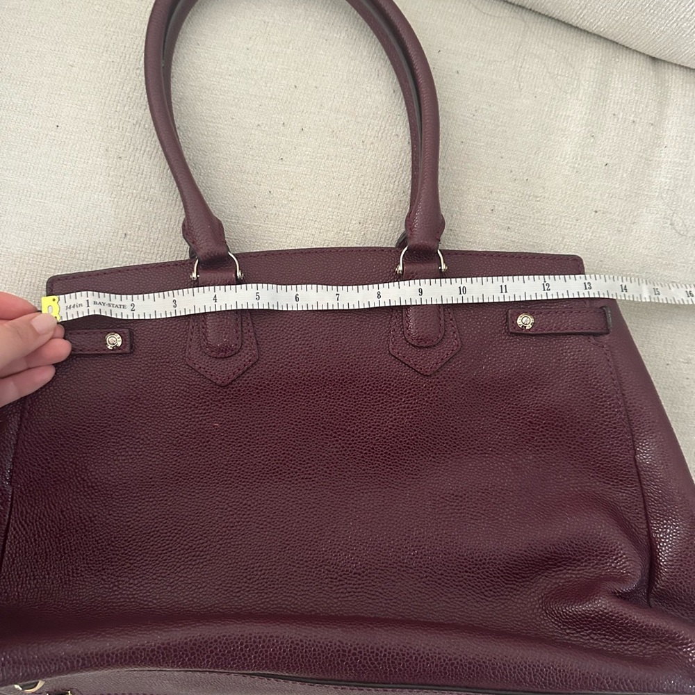 Henri Bendel Burgundy Leather Satchel - Picture 6 of 7